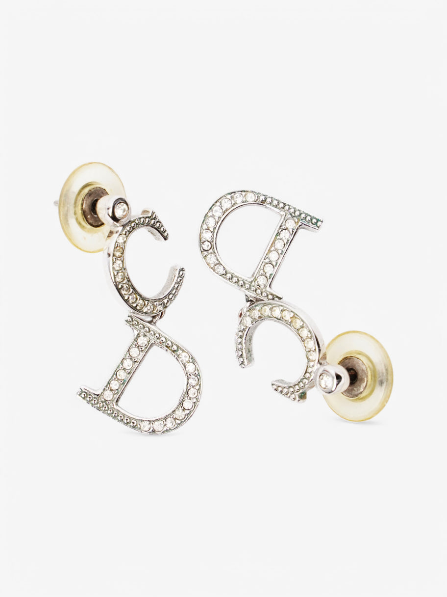 Christian Dior CD Earrings Silver Base Metal Image 5