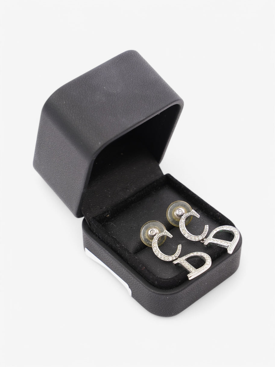 Christian Dior CD Earrings Silver Base Metal Image 6