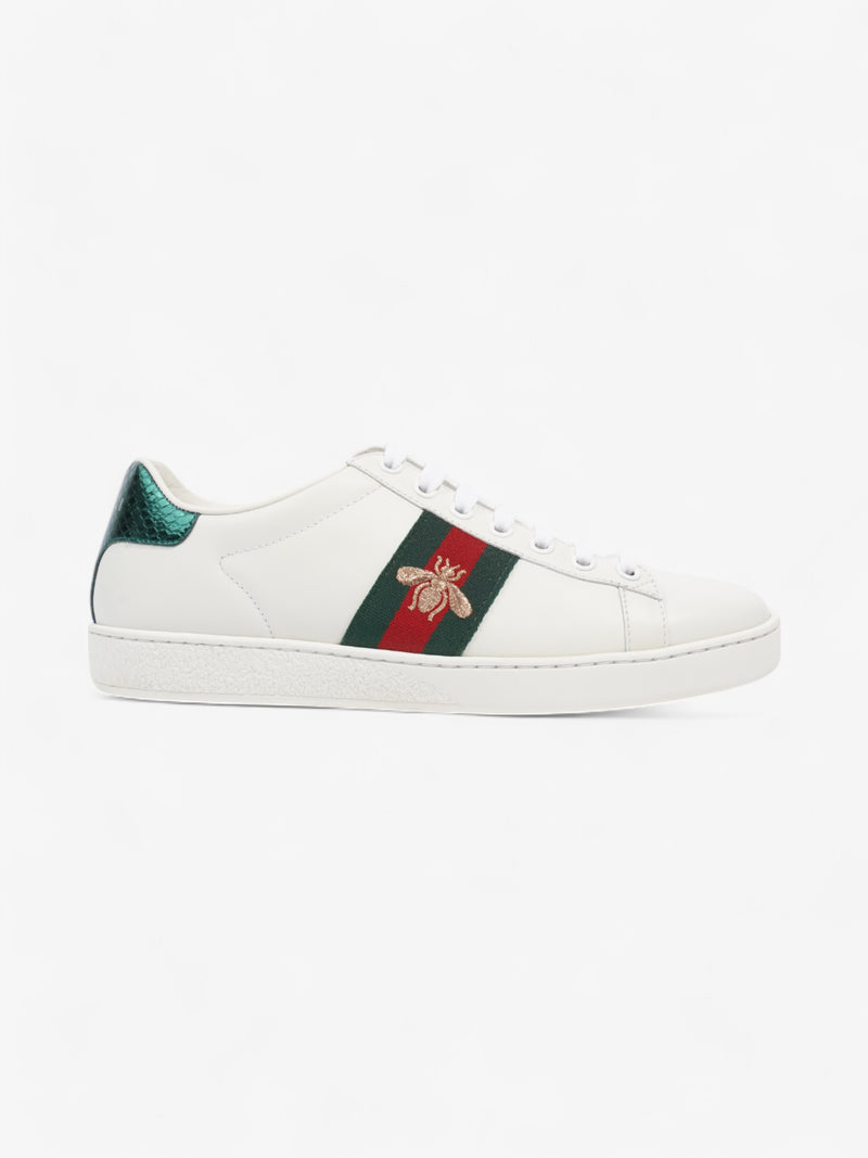  Gucci New Ace Low Bee White  / Green / Red Leather EU 37 UK 4