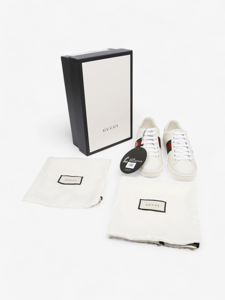 Gucci New Ace Low Bee White  / Green / Red Leather EU 37 UK 4 Image 8