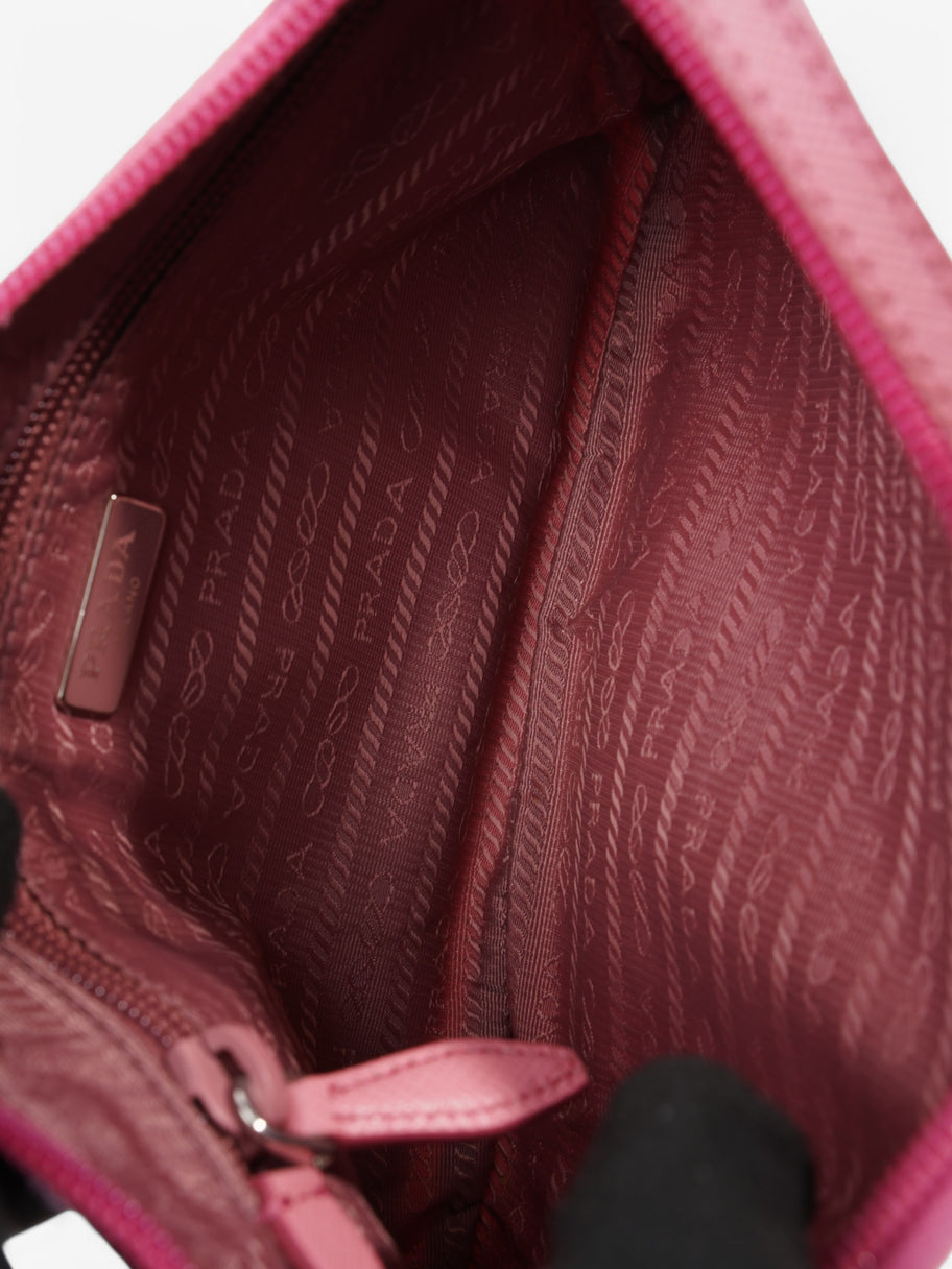 Prada Shoulder Bag Pink Nylon Image 8