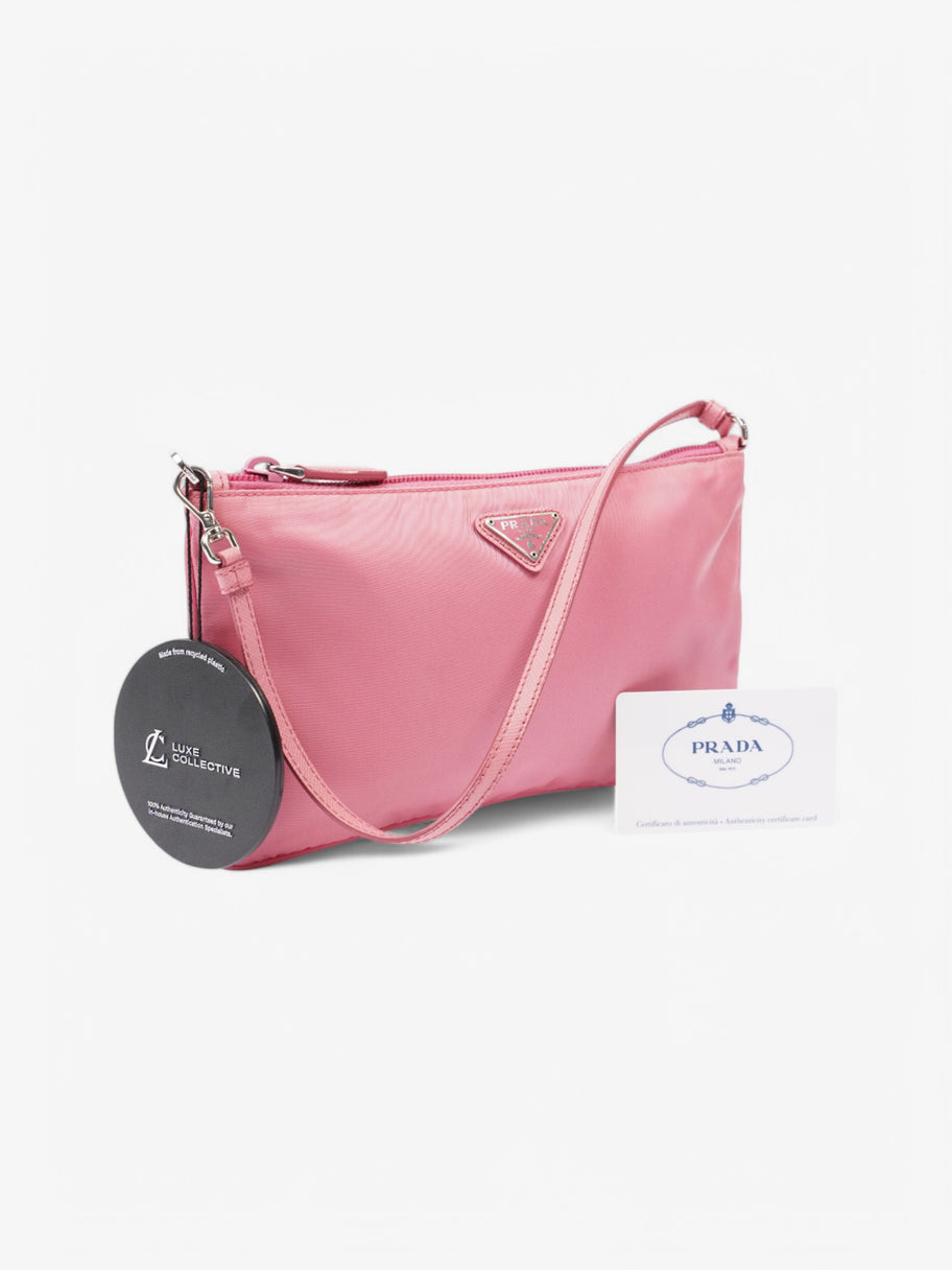 Prada Shoulder Bag Pink Nylon Image 9