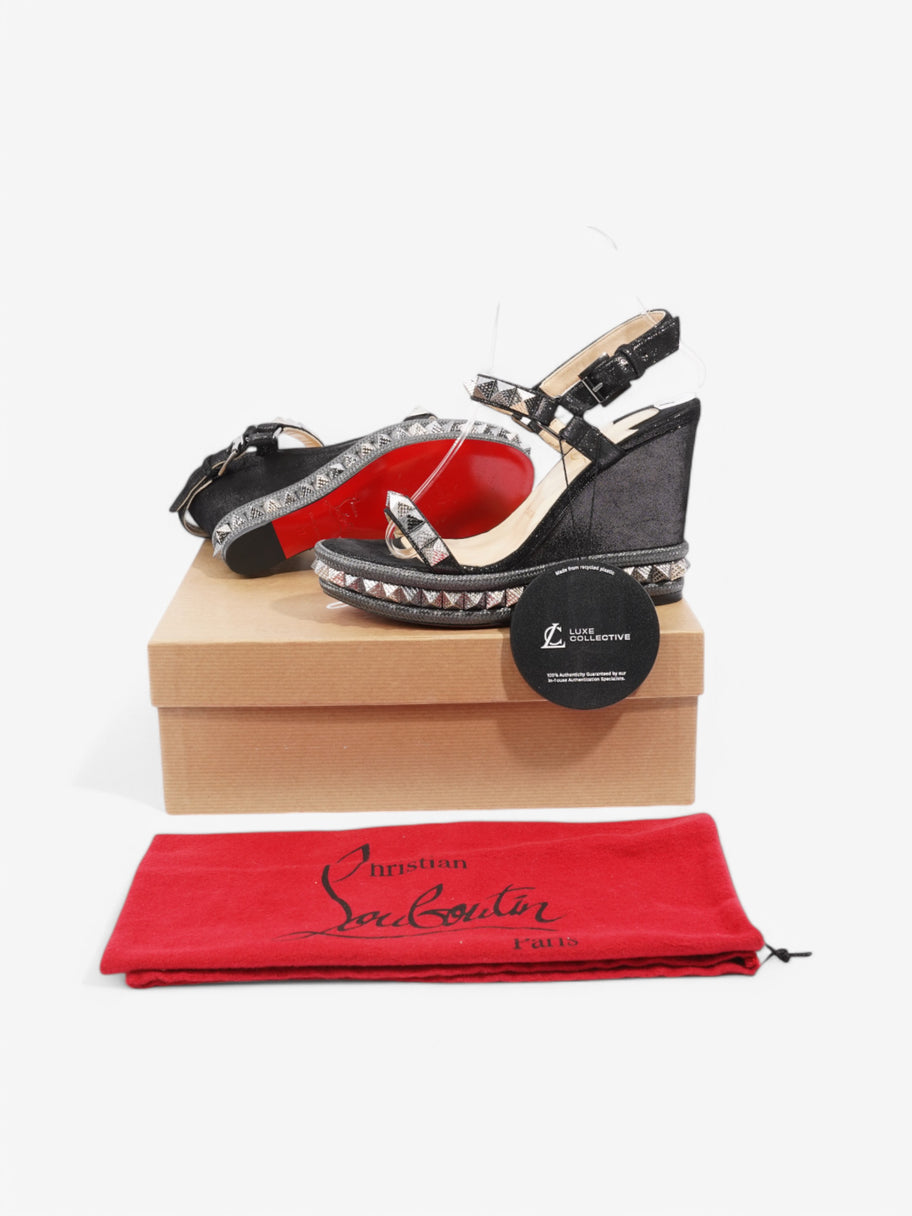 Christian Louboutin Pyraclou  110 Black / Grey Suede EU 37 UK 4 Image 10
