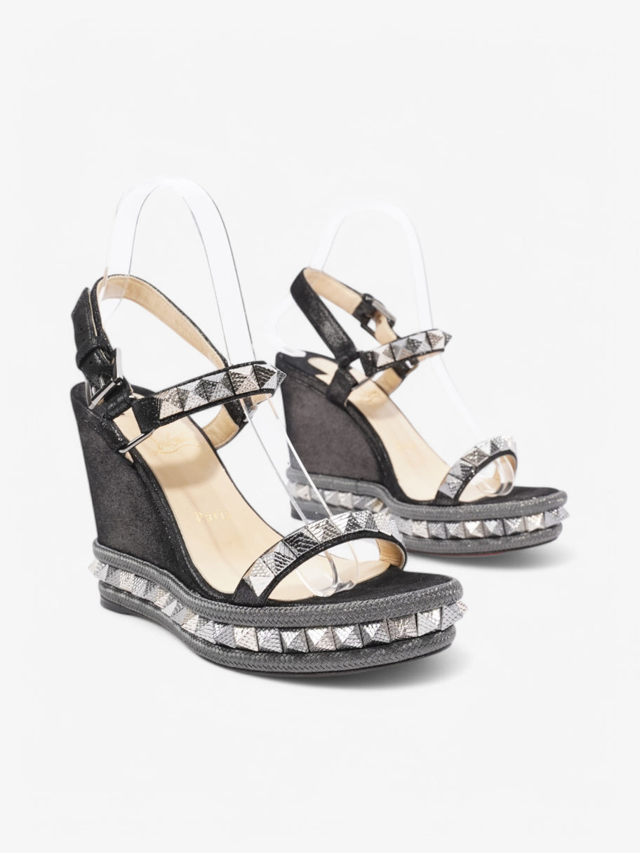 Christian Louboutin Pyraclou  110 Black / Grey Suede EU 37 UK 4 Image 2