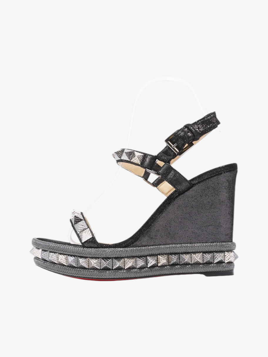 Christian Louboutin Pyraclou  110 Black / Grey Suede EU 37 UK 4 Image 5
