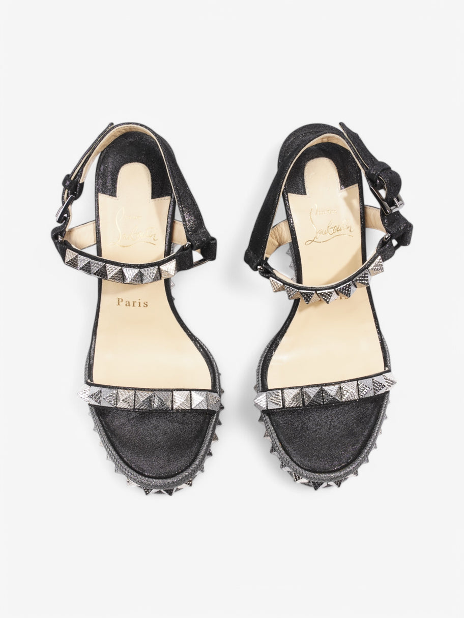 Christian Louboutin Pyraclou  110 Black / Grey Suede EU 37 UK 4 Image 8