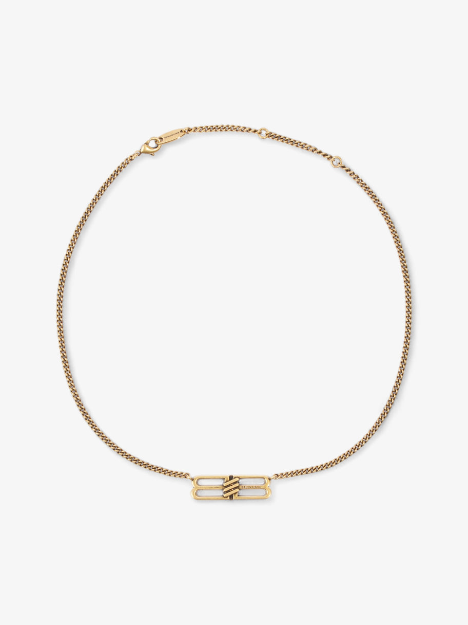 Balenciaga BB Icon Necklace Gold Brass Image 1