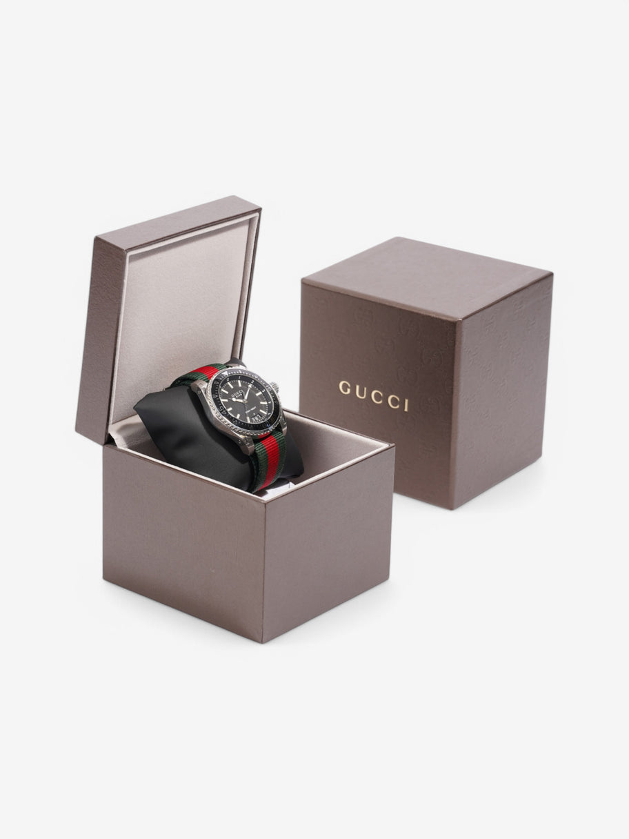Gucci Dive Watch Black / Silver Stainless Steel 45mm Image 6