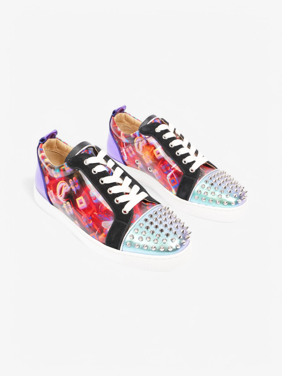 Christian Louboutin Louis Junior Spikes Multicolour  / Black / Metallic Purple Patent Leather EU 43 UK 9 Image 2