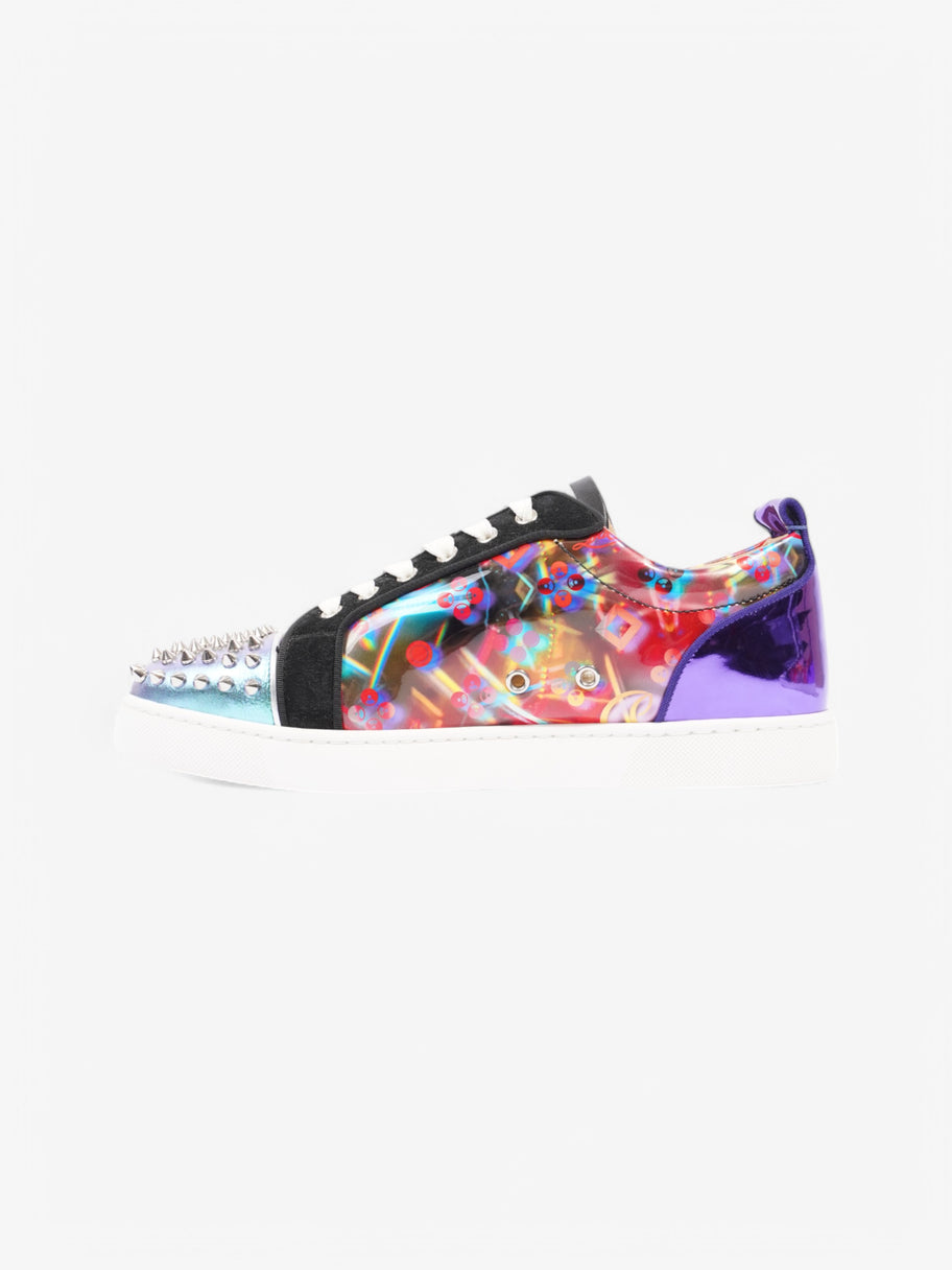 Christian Louboutin Louis Junior Spikes Multicolour  / Black / Metallic Purple Patent Leather EU 43 UK 9 Image 3