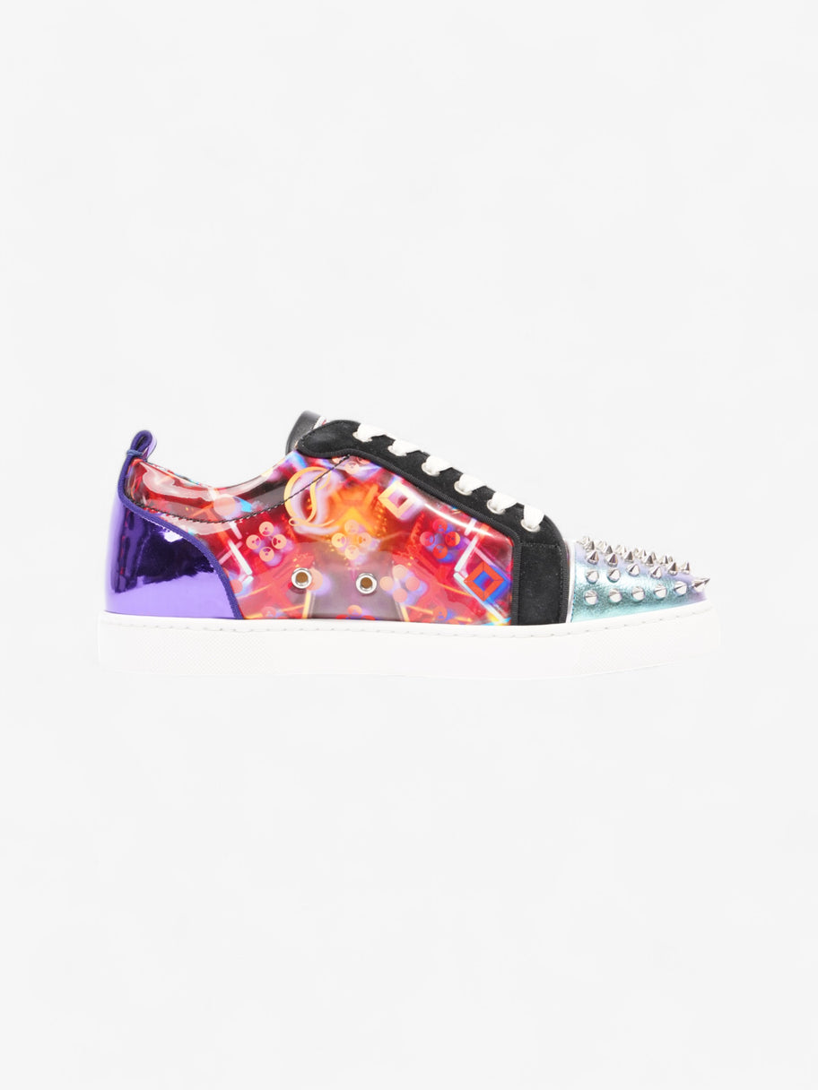 Christian Louboutin Louis Junior Spikes Multicolour  / Black / Metallic Purple Patent Leather EU 43 UK 9 Image 4