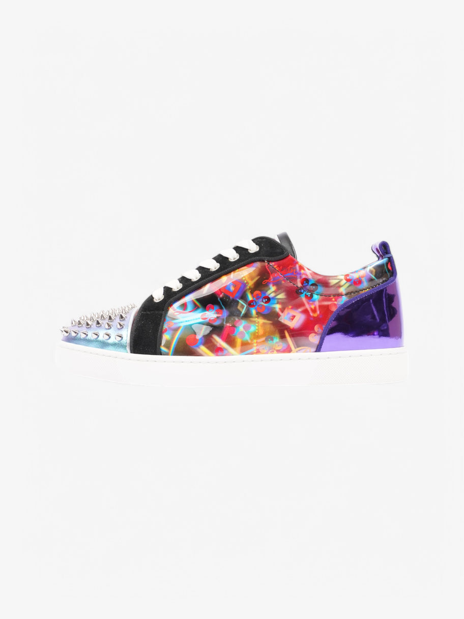 Christian Louboutin Louis Junior Spikes Multicolour  / Black / Metallic Purple Patent Leather EU 43 UK 9 Image 6