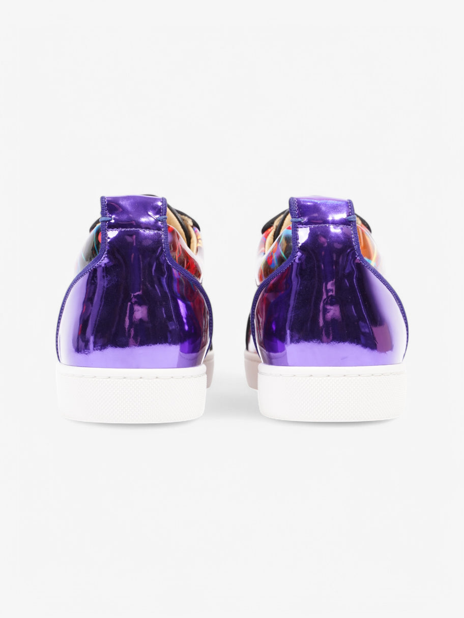 Christian Louboutin Louis Junior Spikes Multicolour  / Black / Metallic Purple Patent Leather EU 43 UK 9 Image 7