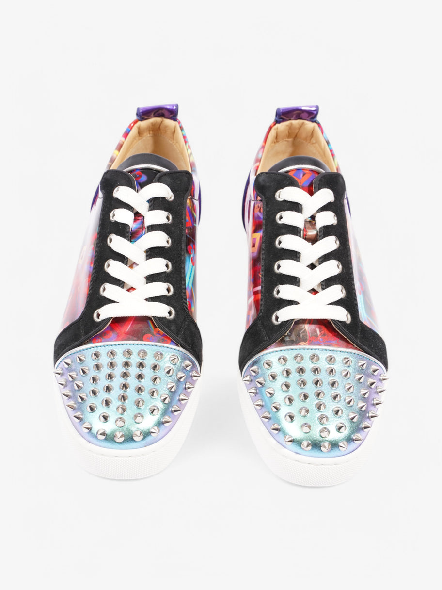 Christian Louboutin Louis Junior Spikes Multicolour  / Black / Metallic Purple Patent Leather EU 43 UK 9 Image 8