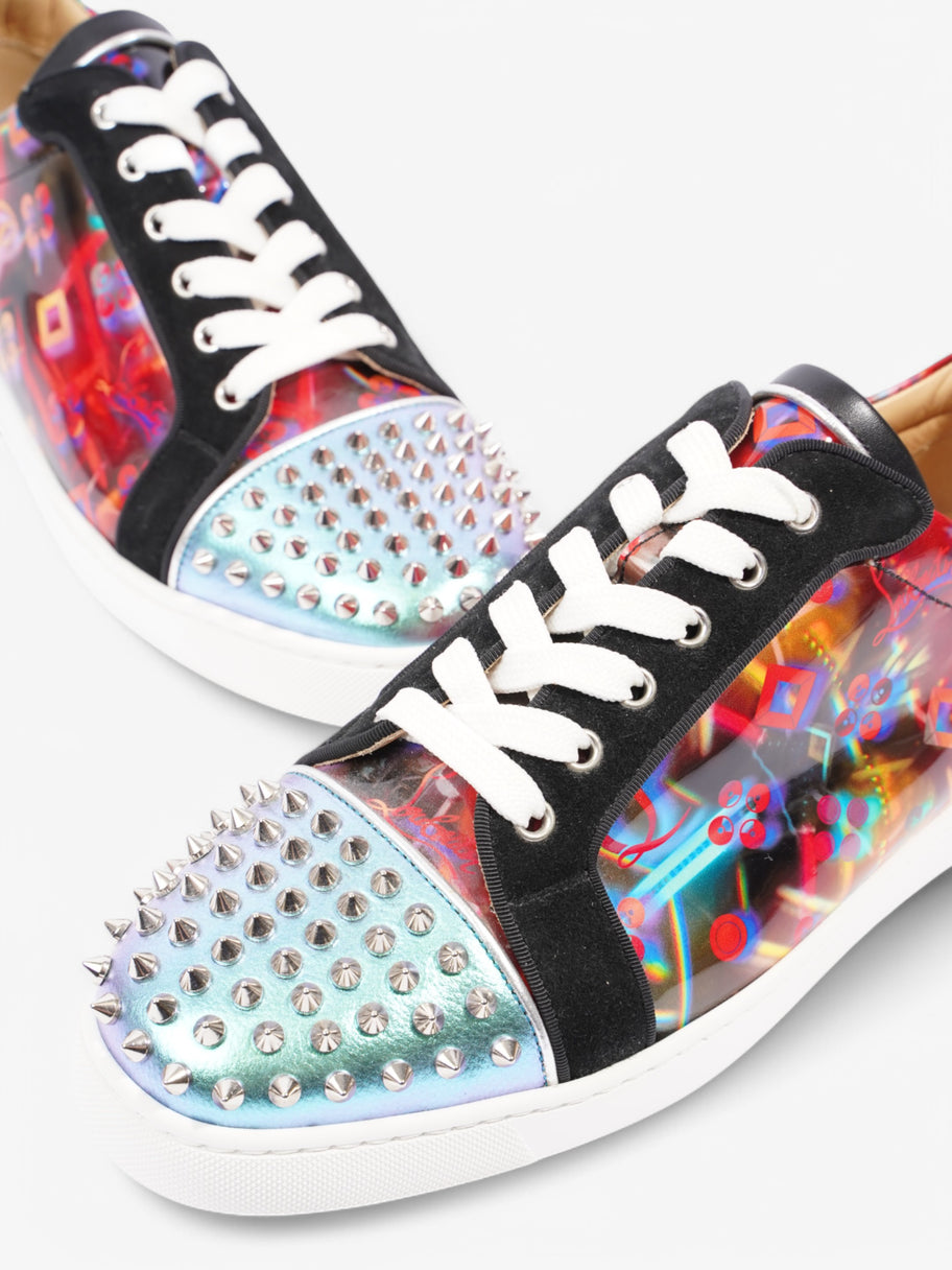 Christian Louboutin Louis Junior Spikes Multicolour  / Black / Metallic Purple Patent Leather EU 43 UK 9 Image 10