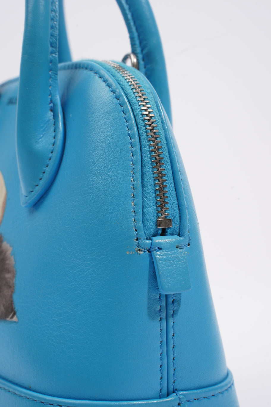 Balenciaga Ville Puppy and Kitten Blue Leather Image 13