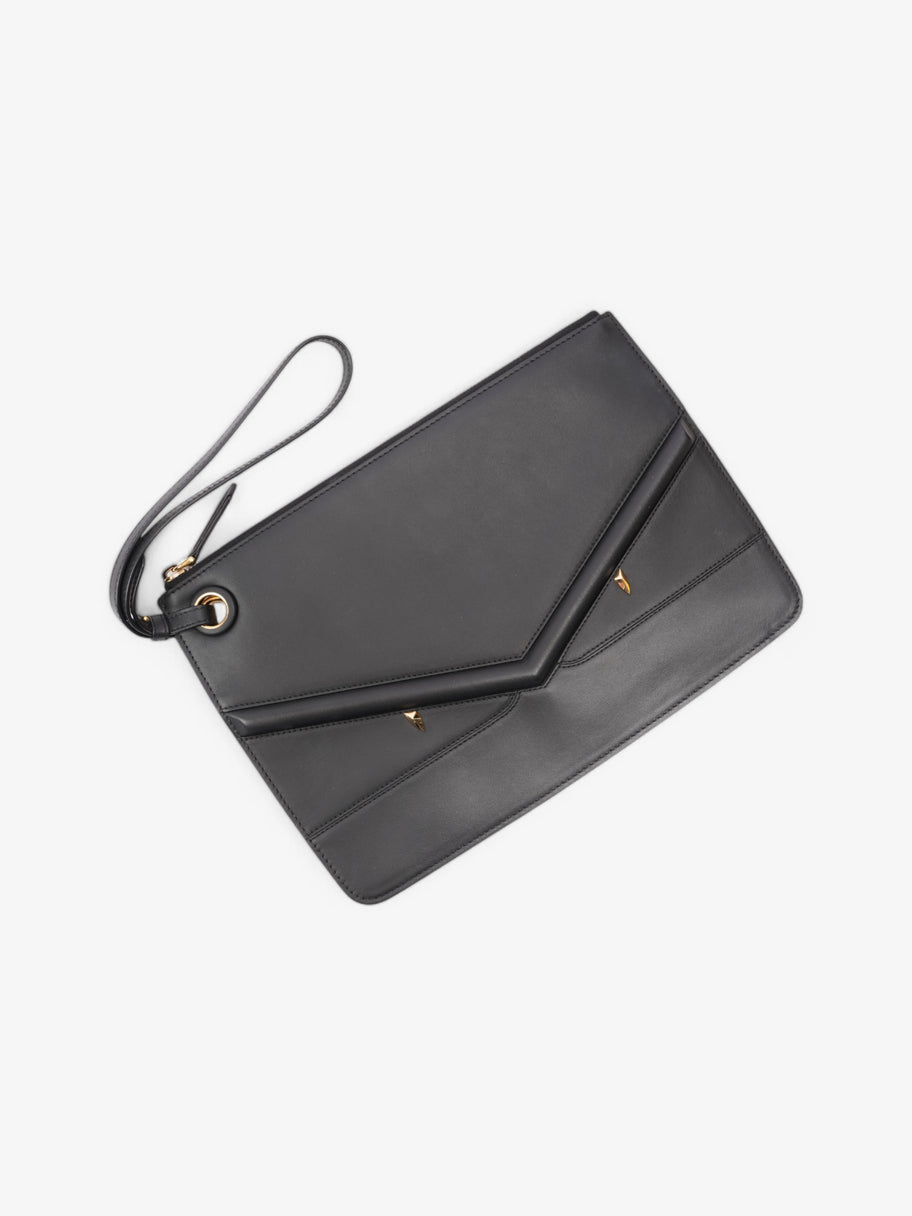 Fendi Monster Eyes Clutch Black Leather Image 4