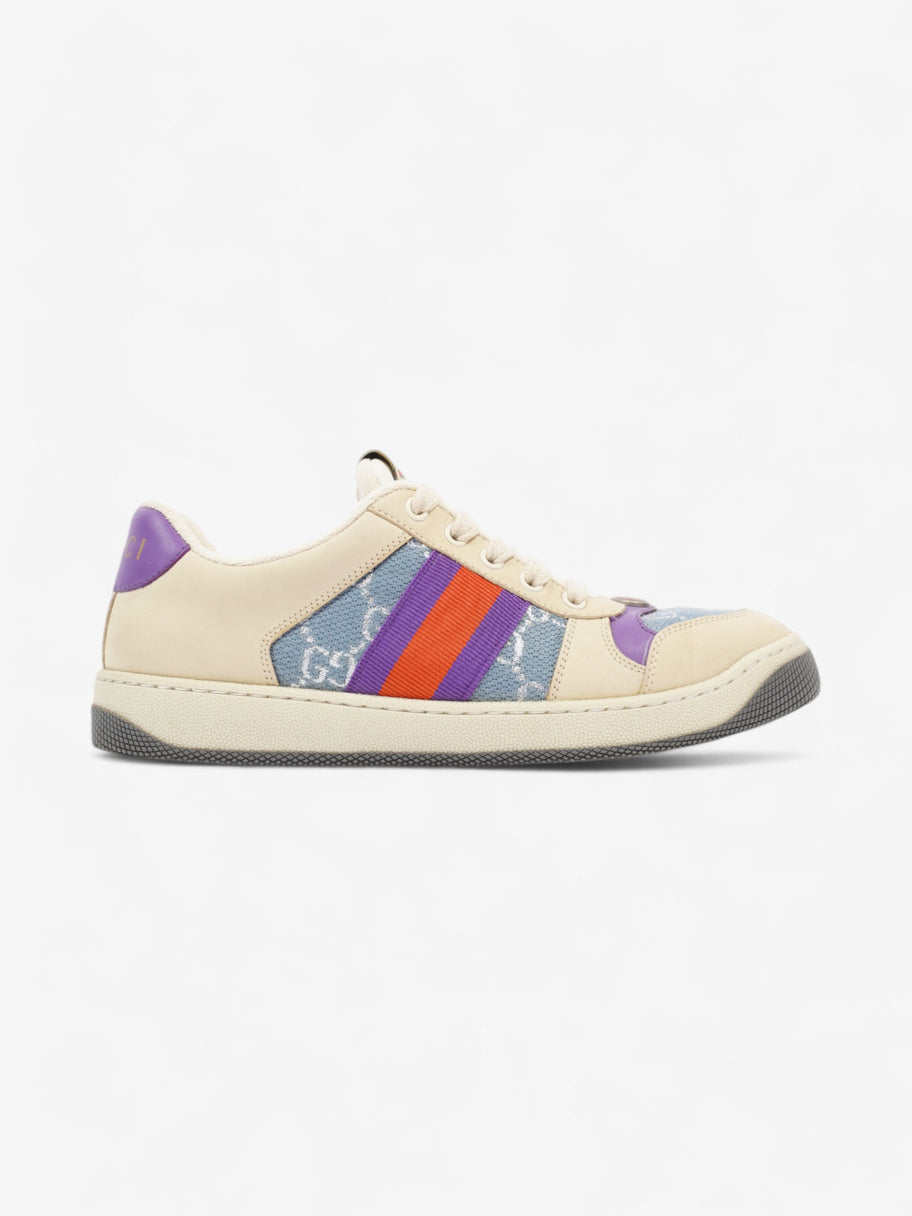 Gucci Screener Sneakers Beige  / Blue / Purple Canvas EU 38.5 UK 5.5 Image 1