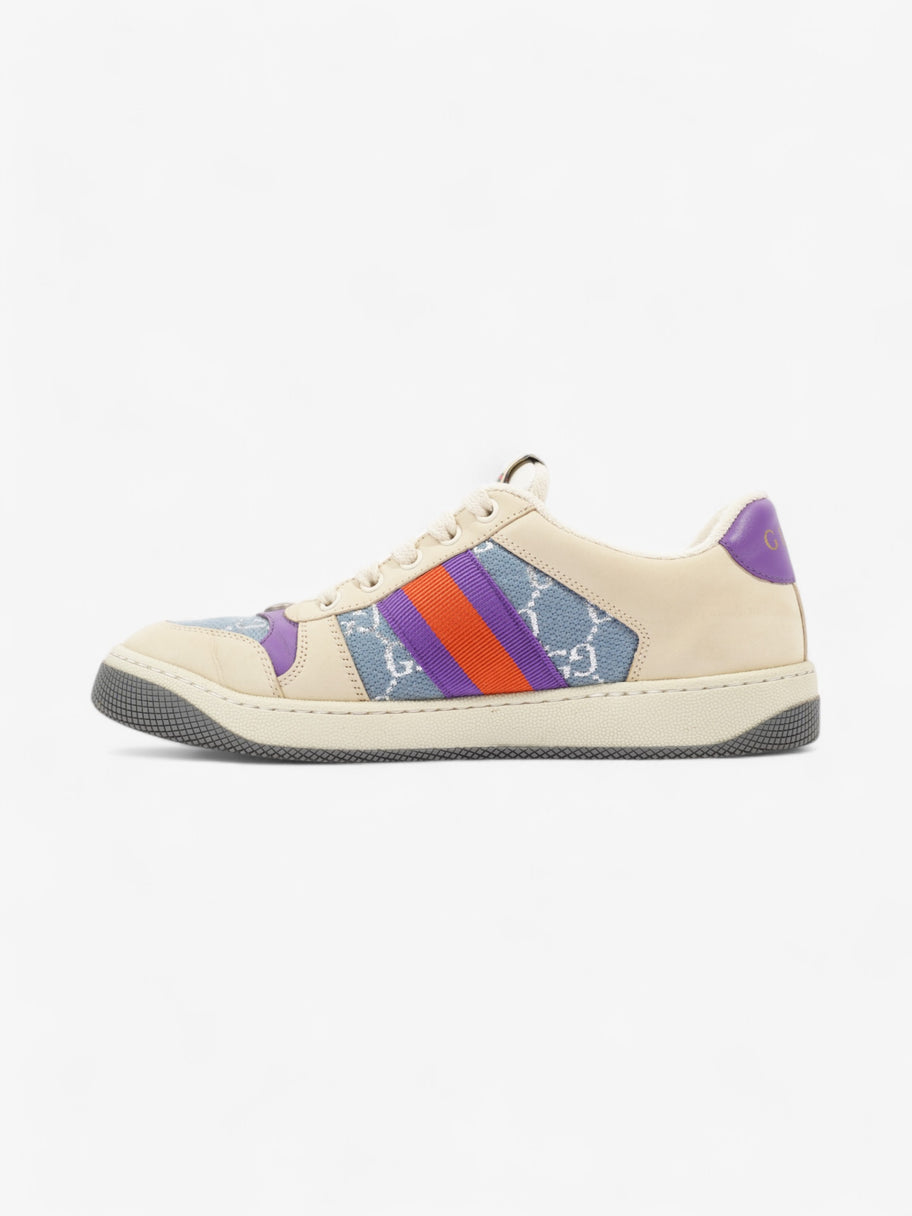 Gucci Screener Sneakers Beige  / Blue / Purple Canvas EU 38.5 UK 5.5 Image 3