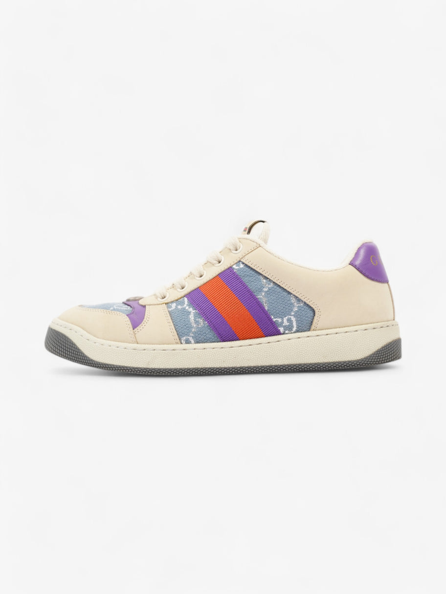 Gucci Screener Sneakers Beige  / Blue / Purple Canvas EU 38.5 UK 5.5 Image 5