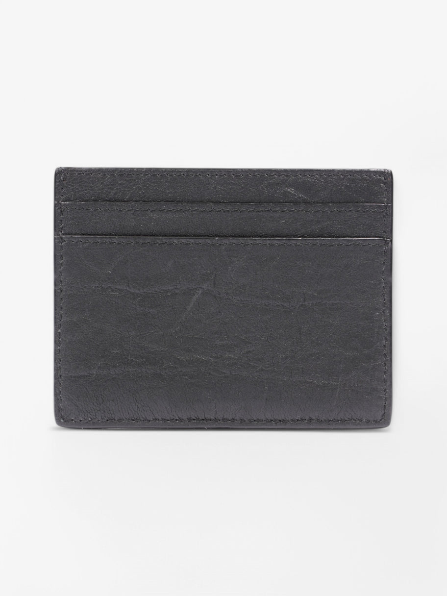 Saint Laurent YSL East West Black Metal Logo Cardholder Black Leather Image 2