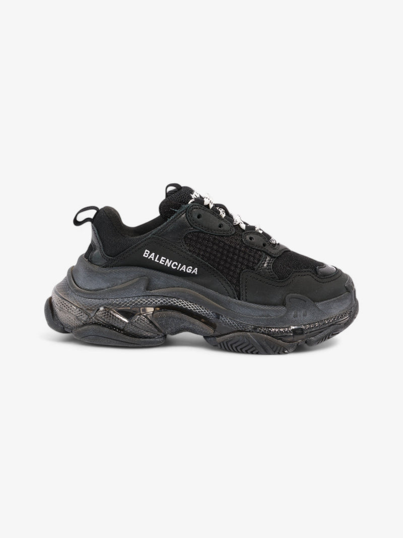  Balenciaga Triple S Clear Sole Black Mesh EU 38 UK 5