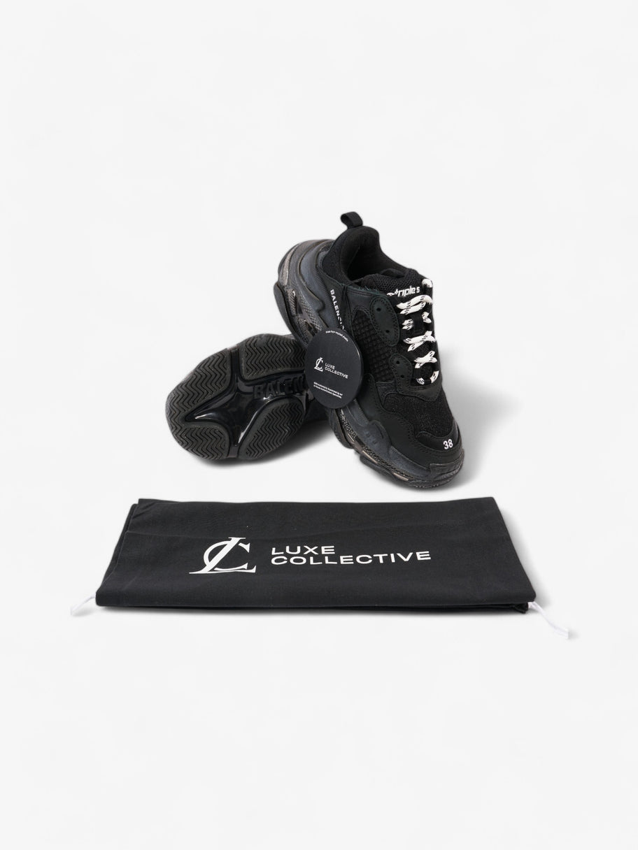 Balenciaga Triple S Clear Sole Black Mesh EU 38 UK 5 Image 10