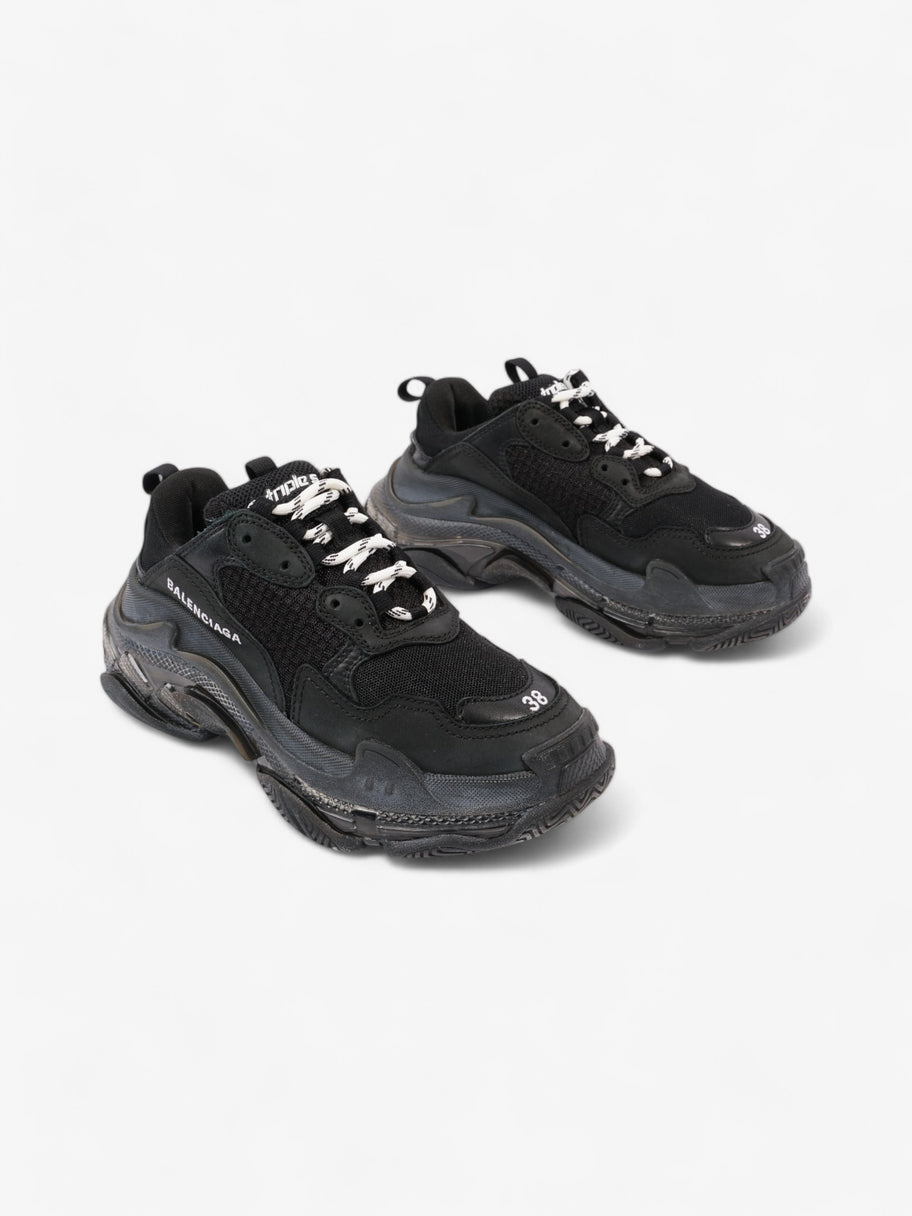 Balenciaga Triple S Clear Sole Black Mesh EU 38 UK 5 Image 2