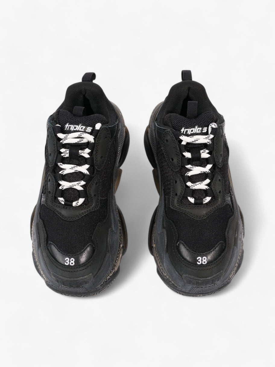 Balenciaga Triple S Clear Sole Black Mesh EU 38 UK 5 Image 9