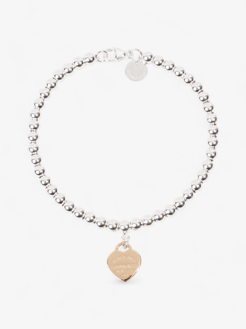 Tiffany and Co Return to Tiffany Heart Tag Bead Bracelet Silver / Gold Silver Sterling