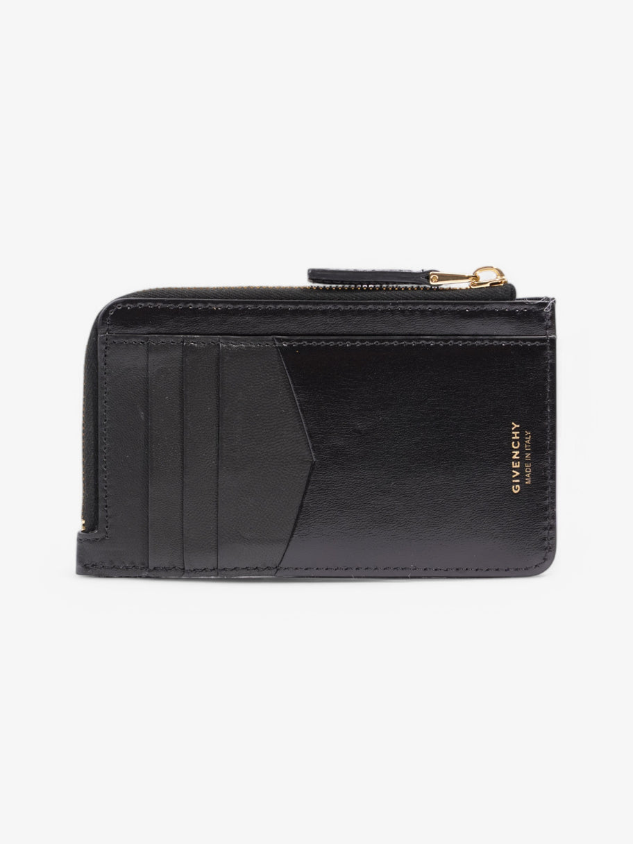 Givenchy Logo Card Holder Black / White Leather Image 2