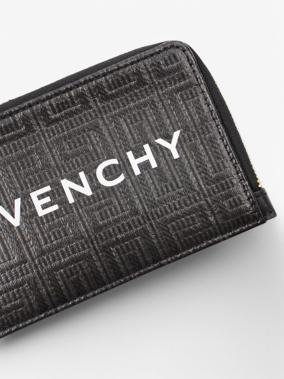 Givenchy Logo Card Holder Black / White Leather Image 4