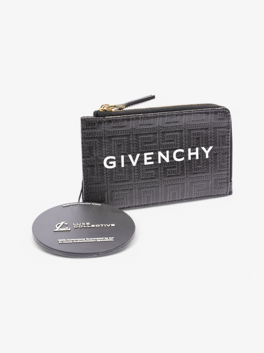 Givenchy Logo Card Holder Black / White Leather Image 6
