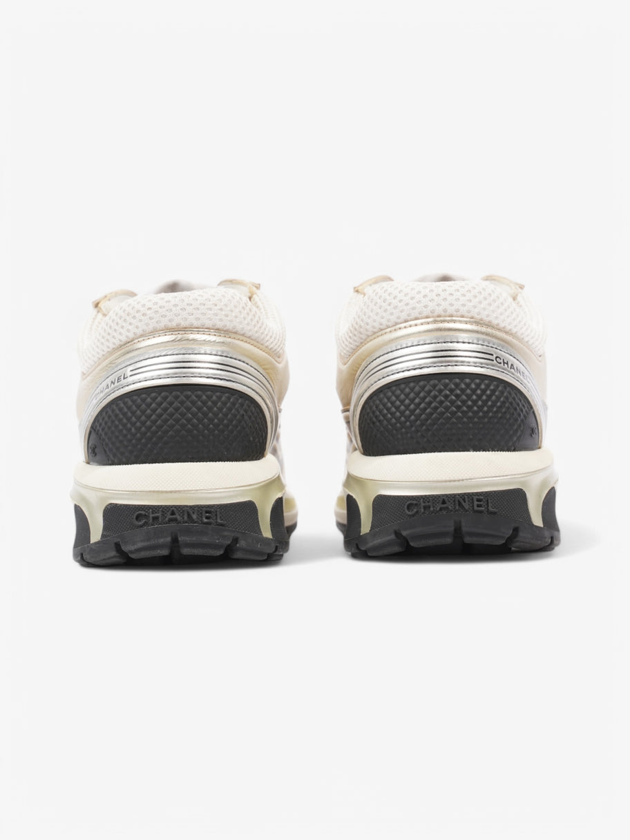 Chanel CC Logo Sneakers White  / Gold / Silver Mesh EU 39 UK 6 Image 6