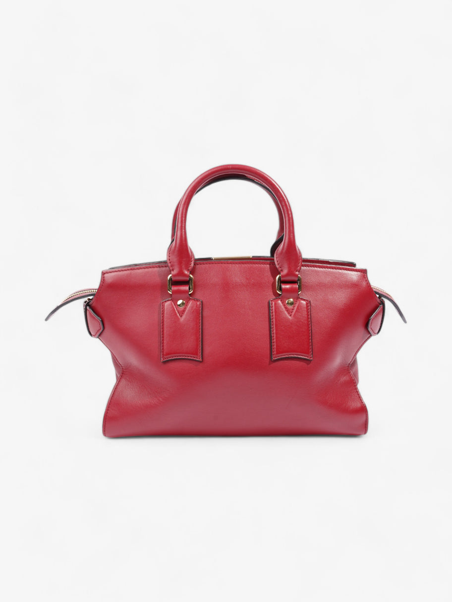 Burberry Clifton Red Calfskin Leather Medium Image 4