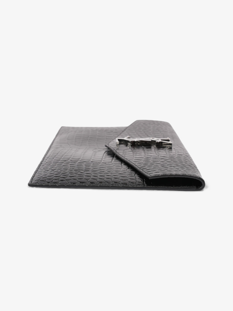 Saint Laurent Uptown Clutch Black Embossed Leather Medium Image 3