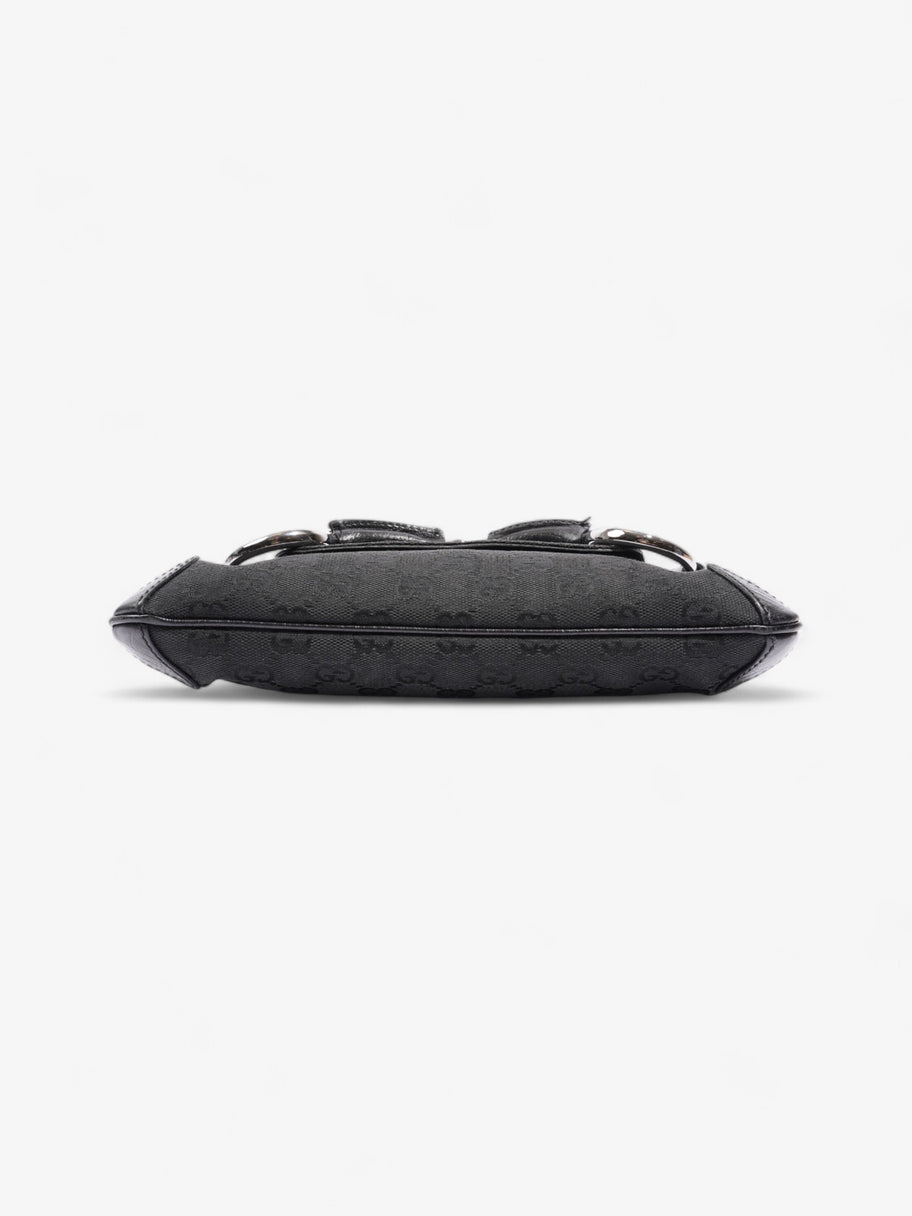 Gucci GG Horsebit Chain Black Canvas Image 6