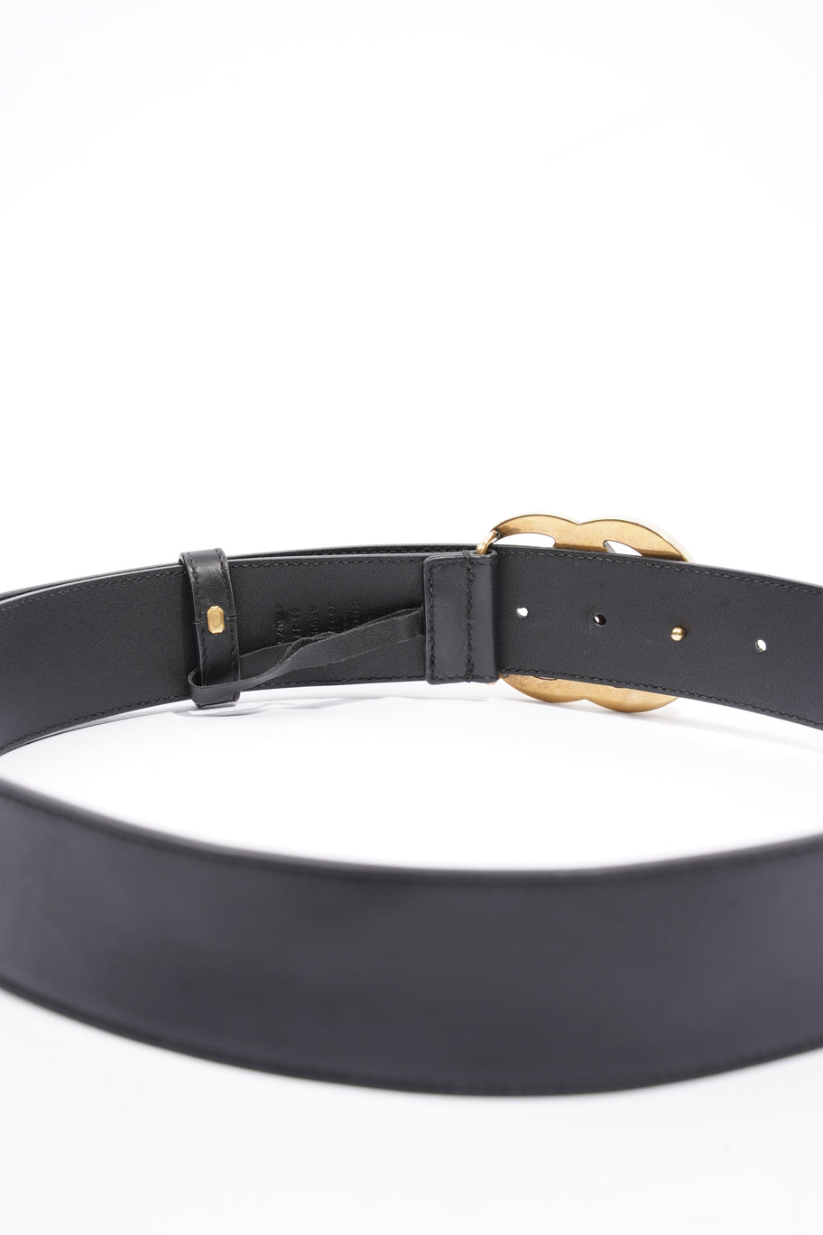 Gucci GG Marmont 2015 Re-Edition Wide Belt  Black Leather 85cm / 34