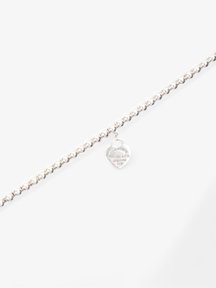 Tiffany and Co Heart Tag Bracelet Red Silver Sterling Image 5