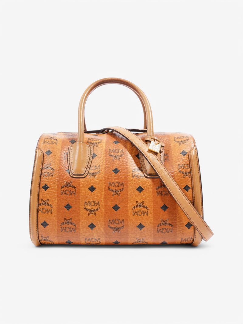  MCM Boston Bag Tan Leather