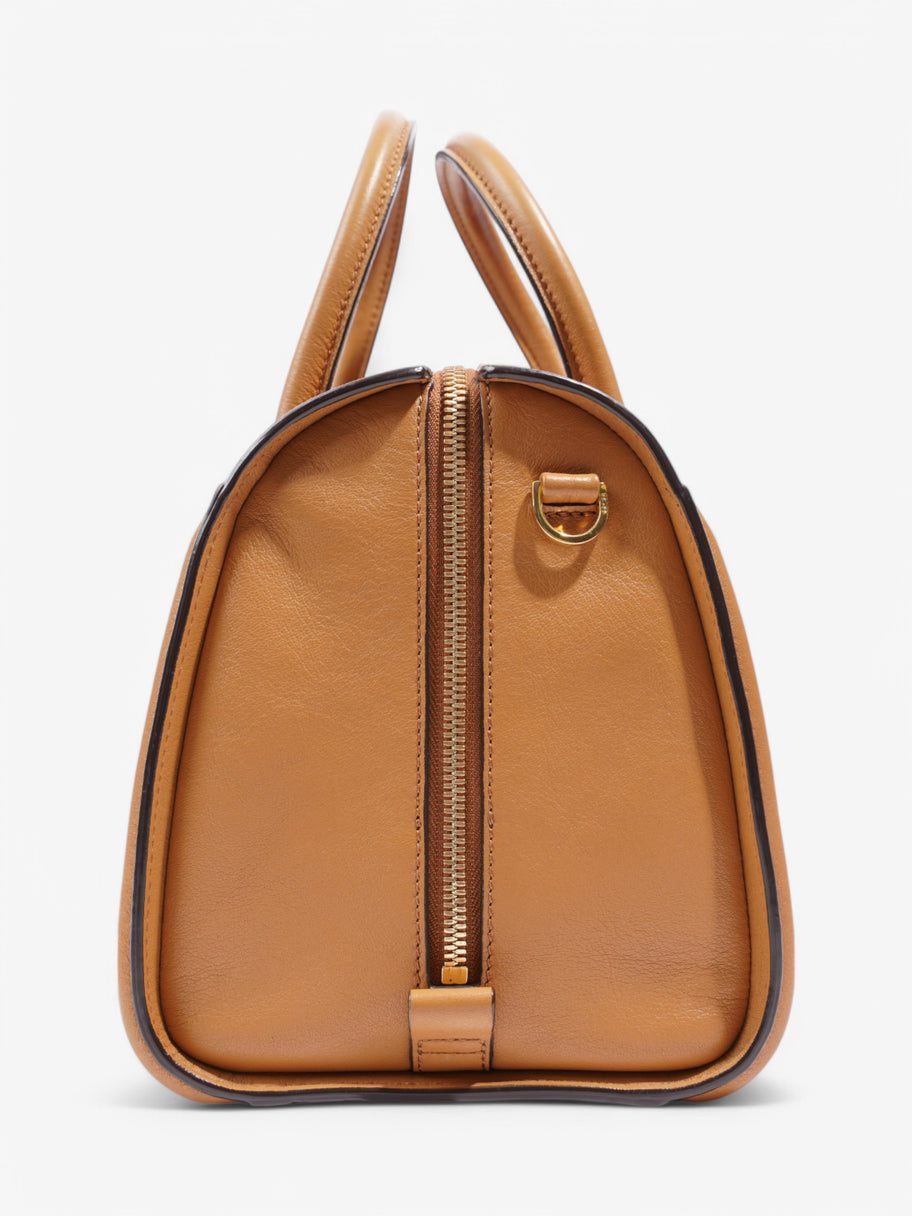 MCM Boston Bag Tan Leather Image 3