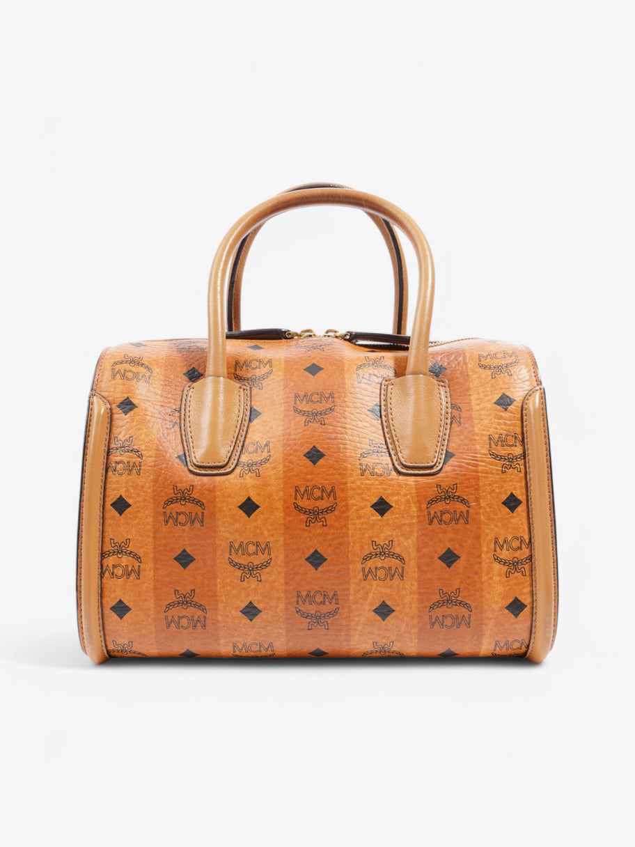 MCM Boston Bag Tan Leather Image 4