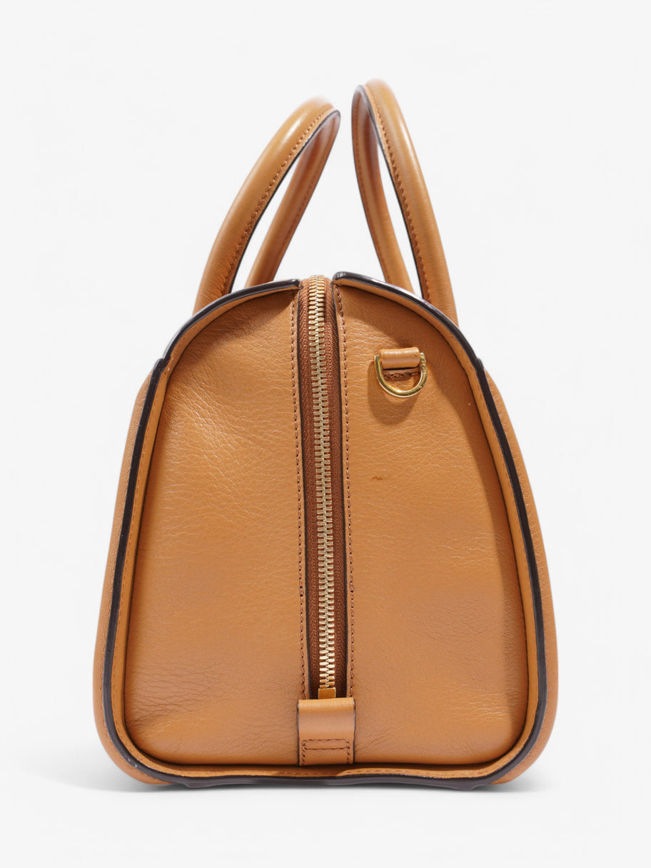 MCM Boston Bag Tan Leather Image 5