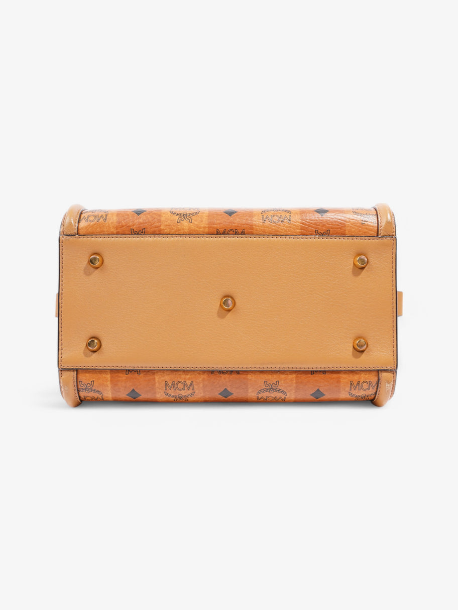 MCM Boston Bag Tan Leather Image 6