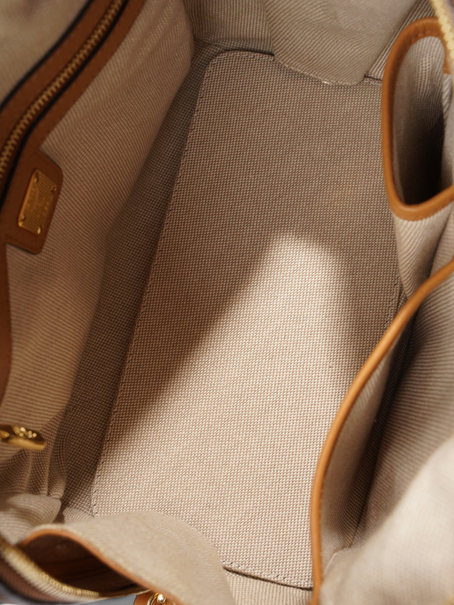 MCM Boston Bag Tan Leather Image 8