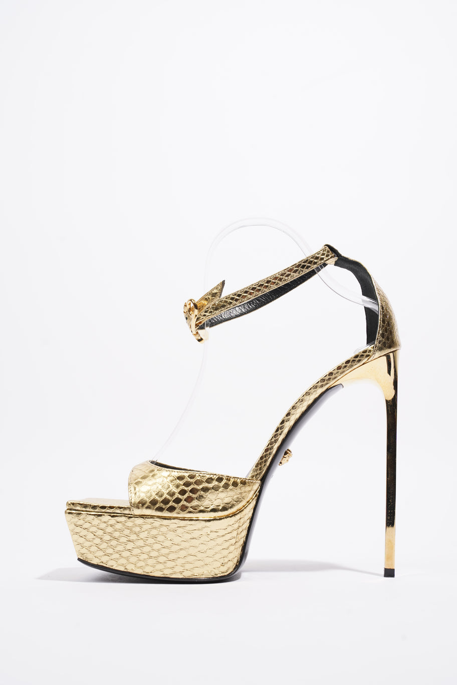 Platform Heels 140 Gold Leather EU 39 UK 6 Image 3