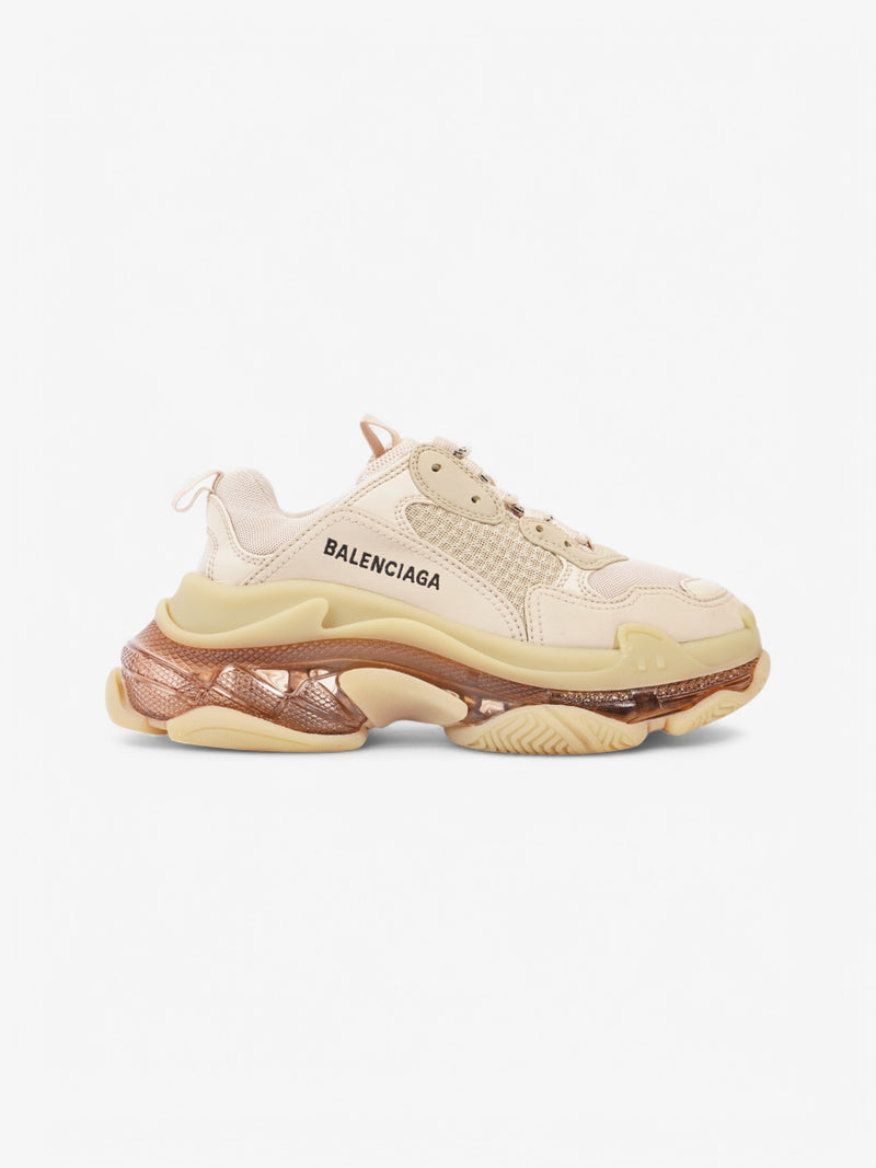  Balenciaga Triple S Clear Sole Beige  Mesh EU 37 UK 4