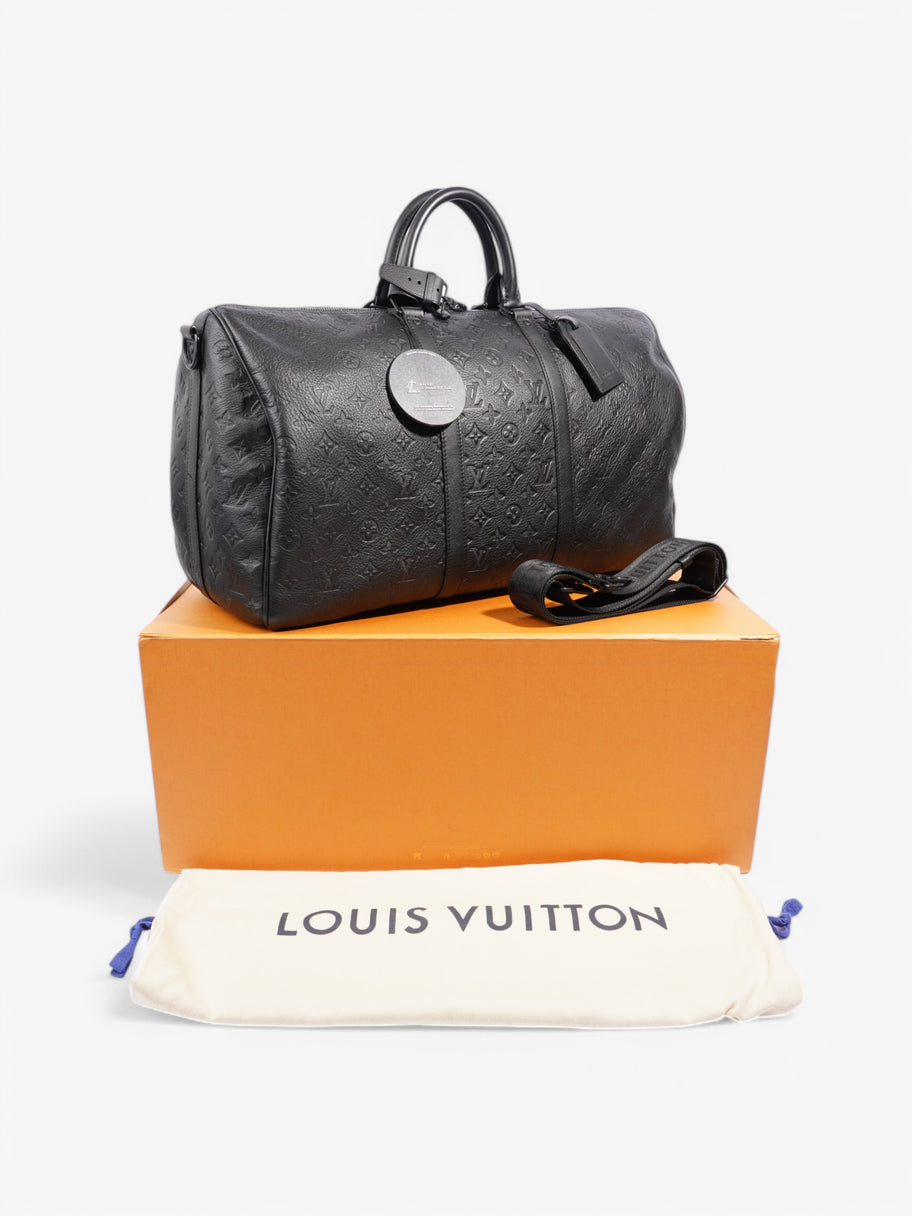 Louis Vuitton Keepall Bandouliere Monogram Shadow / Black Embossed Leather 50 Image 9