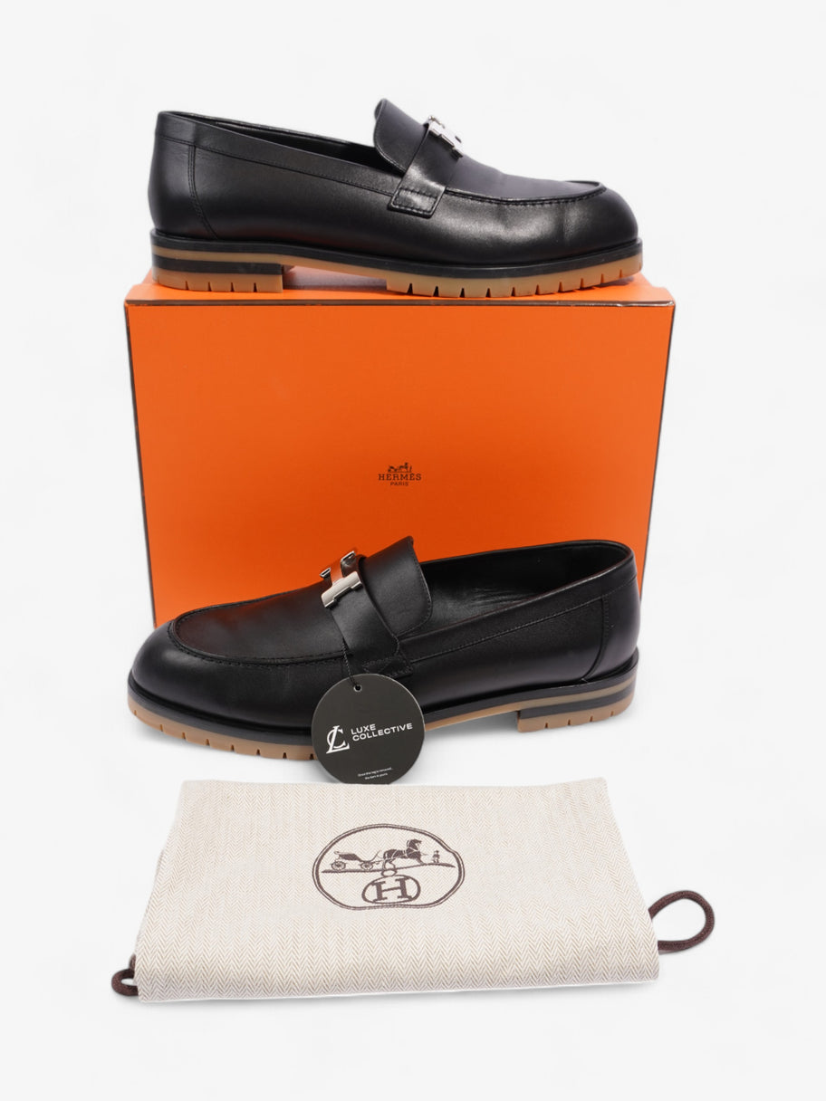 Hermes Faubourg Loafers Black Leather EU 41 UK 8 Image 10