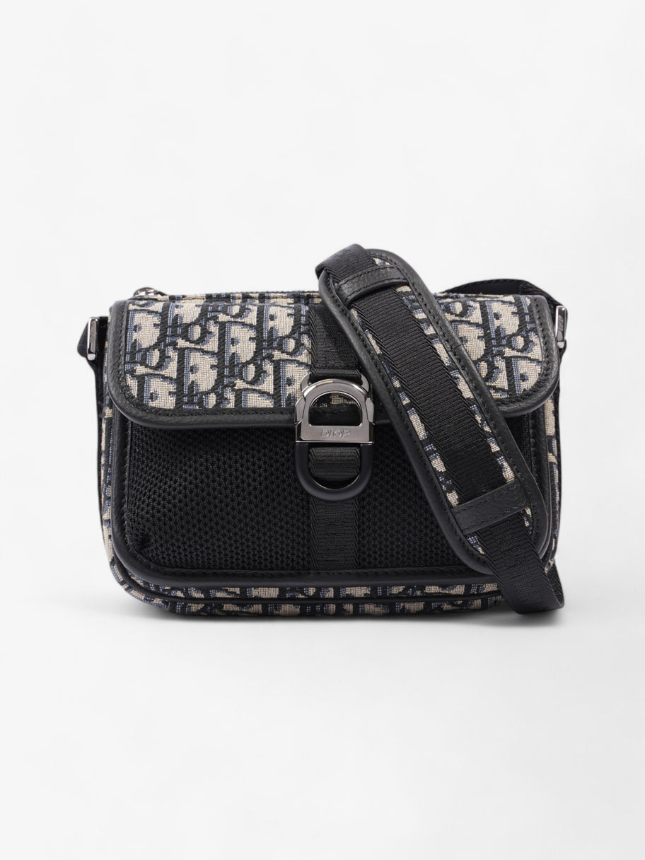 Christian Dior Monogram Messenger Bag Black / Blue Oblique Cotton Image 1